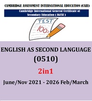 Igcse ENGLISH AS SECOND LANGUAGE 0510(PAPER 123) PAST YEAR PAPER 2021- 2026 Feb/March (2IN1 VERSION)