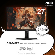 AOC Q27G42ZE 27" Fast IPS Gaming Monitor 2K QHD 2560x1440 260Hz(OC) 1ms Adaptive-Sync HDR10 - 3 Yrs