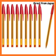Bic Japan BIC Original Fine Orange Crystal Ballpoint Pen 0.8mm Pack of 10