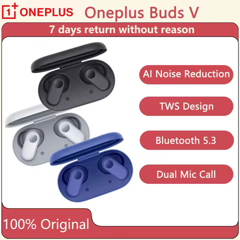 Original OPPO OnePlus Buds V AI Noise Cancelling Bluetooth 5.3 Earbuds, HiFi Sound, Dual Mic, TWS, N