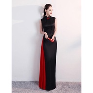 Chinese Style Improved Catwalk Etiquette Cheongsam Show Etiquette Cheongsam Dress Young Style Style 