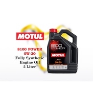 MOTUL - 8100 POWER ESTER 0w20 5L API SP Fully Synthetic Engine Oil 5Liter 0w-20 API SP Minyak Enjin