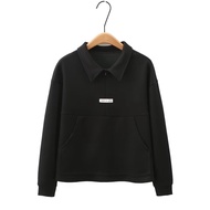 Plus Size Women's XL-4XL Black Purple Hoodies Large Size Fashion A-line Female Spring Autumn Pullove