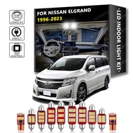 15pcs LED Bulb Interior Map Trunk Light Kit For Nissan Elgrand E50 E51 E52 1996- 2018 2019 2020 2021