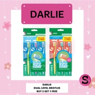 Darlie For Her/Him Toothbrush Dual Level Bristles, 3s