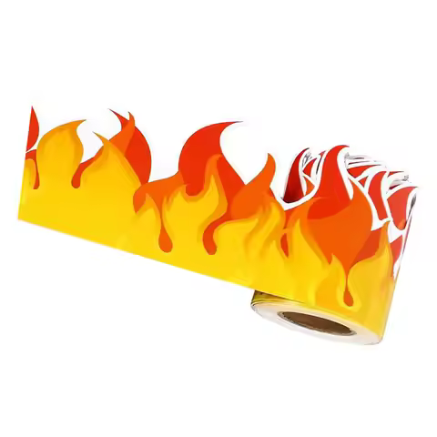 1 Roll Classroom Chalkboard Border Sticker Flame Trim Decal Fire Shaped Bulletin Board Border Sticke