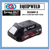 EUROPA HILT E20BP-2 20V X 2.0AH BATTERY PACK (E20AG EBL20AG E20HD EBL20ID EBL20IW E20IW-HT E20JS E20