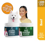 Dr Shiba Happy Tummy & Pro Immune Dog Treats Dog Multivitamins: Dog Food for Overall Dog Health