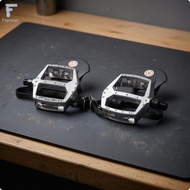 [Flameer] Strap Bike Pedals 9/16 Inch Thread Toe Cage Pedals Pedal Set Open-Frame Silver Finish