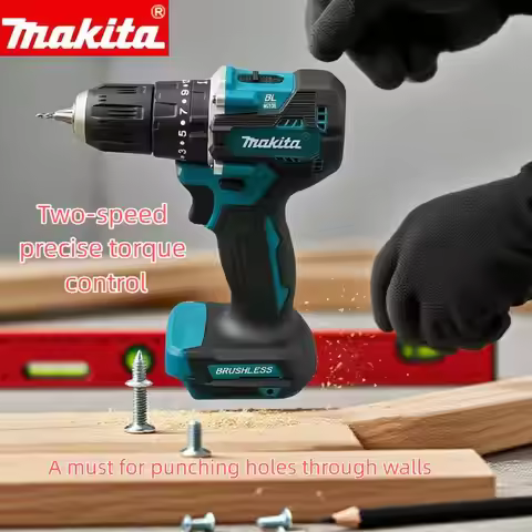 Makita DDF487 10mm Brushless 18V Lithium Electric Rechargeable Impact Drill Large Torque Screwdriver