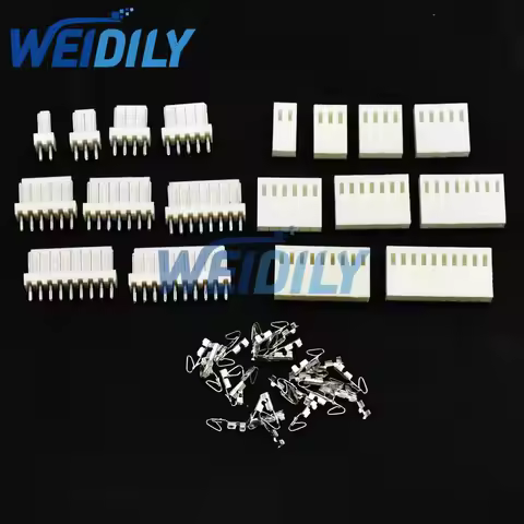 20 Sets KF2510 Connector Kits 2.54mm Pitch 2/3/4/5/6/7/8/9/10P Straigh Pin Header+Housing+Crimp KF-2