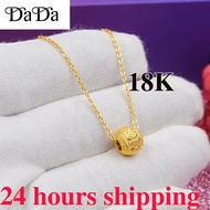 999 gold original necklace ladies transfer beads thin chain gold o word necklace clavicle chain