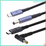 WU Type C Male Input to DC5 5mm x 2 1mm 5 5mm x 2 5mm Male Power Charging Cable