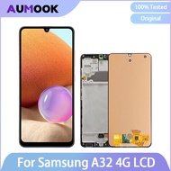 สุดยอด AMOLED สำหรับ Samsung Galaxy A32 4G จอแอลซีดีสำหรับซัมซุง A325 A325F SM-A325F/DS กรอบหน้าจอแอ