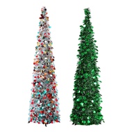 [mojotorw7] Glittering Foldable Artificial Christmas Tree, 5 Feet / 150cm ,  for Christmas DIY Craft
