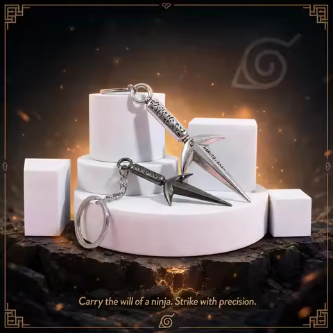 Anime Naruto Kunai Keychain Fourth Hokage Minato Realistic Metal Weapon Pendant Cool Japanese Manga 