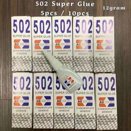 (5pcs)! 12G / 25G 502 Super Glue Cyanoacrylate Adhesive Pin 502强力胶 Super Glue Heavy Duty