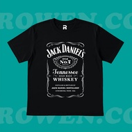 ROWEN.CO | JACK DANIELS T-SHIRT | T-SHIRT OVERSIZE BLACK STYLE Y2K VINTAGE BOOTLEG GRUNGE SKENA SECO