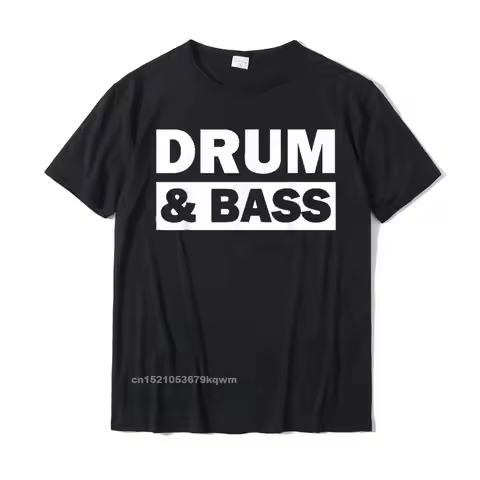 Drum And Bass Music Dnb Shirt For DJs Print Men T Shirt Rife Cotton Tees Funny Camisas Hombre Short 