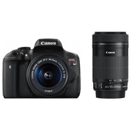 【Excellent】 Canon EOS Kiss X8i Digital SLR Camera with Double Zoom Kit (EF-S18-55mm/EF-S55-250mm) (E