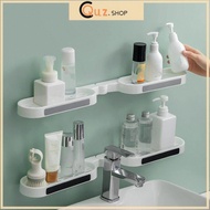 Bathroom Rack ABS Rotate Toilet Corner Shelf Wall Mounted Bathroom Shelf Storage Rack Kitchen Toilet