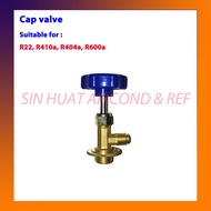 Cap valve for small refrigerant Gas (R22 R410a R404a R600a R134a)