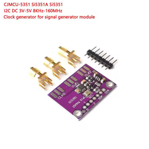 Clock Generator for Arduino Breaking Plate Signal Module CJMCU-5351 Si5351A Si5351 I2C DC 3V-5V 8KHz