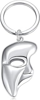 Ukodnus Phantom of The Opera Mask Pendant Necklace Keychain Broadway Merchandise Theatre Jewelry Gif