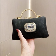 GFS store New Lady Texture Rhinestone Bag Evening Dress Banquet Clutch Diamond Portable Crossbody Di