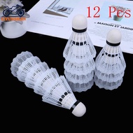 ziyunshan 12 Pcs White Plastic Badminton Ball Shuttlecos Sport Training Sport my