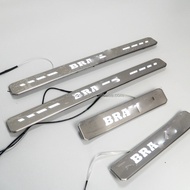 TXJB Brabu Weave Stainless Steel Luxury Car Door Sill Cover with LED Light for Mercedes Benz G-Class