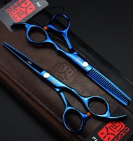 6"kasho dragon scissors professional hair cutting + thinning +bag กรรไกรคาสโซ่ กรรไกรช่างผมมืออาชีพ 1 คู่ และกระเป๋าดำ 1ใบ