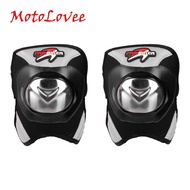 MotoLovee Motorcycle Short Type Knee Pad Elbow Protector Motorbike Racing Thick Stainless Steel Protective Gear Armor SWX MOTO Knee Shin Protection