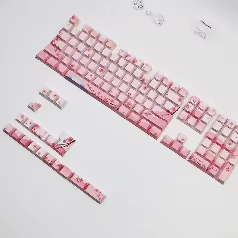 Blossom Keycap Side Print Cherry Profile PBT Doubleshot Shine Through Keycap Mechanical Keyboard Key