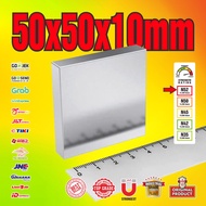 SUPER STRONG NEODYMIUM MAGNET SQUARE 50x50x10mm - 50 x 50 x 10 mm N52