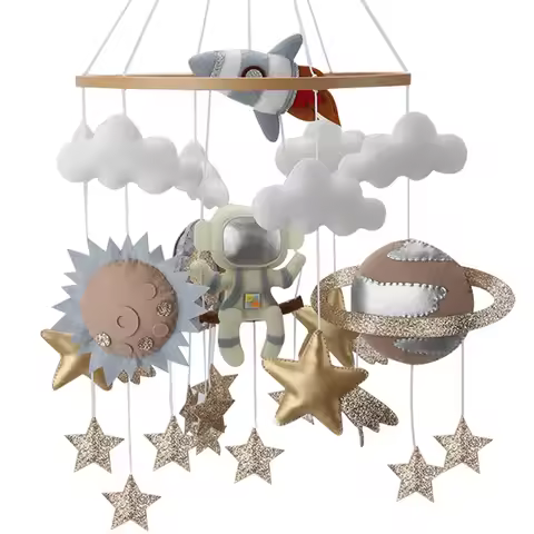 Space baby mobile nursery Astronaut baby boy mobile rocket outer space planet crib mobile