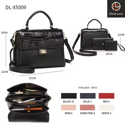 Diosa Luna Quality Three-Piece Crossbody Handbags and Purse, Women's Clutches Bag, Women's Tote Bags