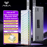 ◐ADMIRABLE◑ AULA MINI 60HE Tri-mode RT Keyboard 0.01mm RT RGB Backlight Hot-swappable BT5.0 Mechani