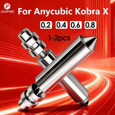 For Anycubic Kobra X Nozzle 0.2 0.4 0.6 0.8 KX Hot End Smooth Internal Bore Cobra X Hotend Kobra X 3