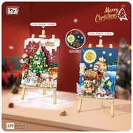 Christmas Sledge Christmas Tree Stereograph Gift for Girlfriend Gift for Bestie Assembling Building Blocks Gift Christmas Gift