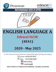 EDEXCEL IGCSE ENGLISH LANGUAGE A 4EA1 2020-2025 (P1&P2)