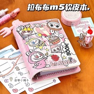 Labubu Printing m5 Handbook Cute High-value Girl Heart Student Portable mini Loose-leaf Notebook Pla