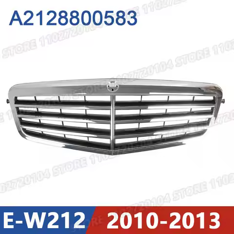 for W212 2010-2013 Mercedes Benz E200 E250 E300 E350 E500 Front Bumper Radiator Grill Mesh Middle Ne