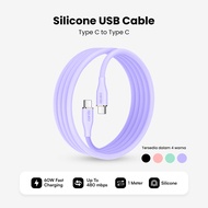 Type C to Type C PD 60W Colorful Silicone Fast Charger Data Cable