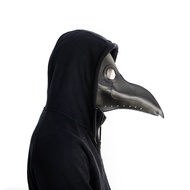 ☼◑ Plague Doctor หน้ากากคอสเพลย์สําหรับปาร์ตี้ฮาโลวีน ( สีดํา )