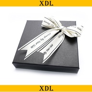 Gift box, gift box with removable lid and handmade bow, size 14x14x5cm