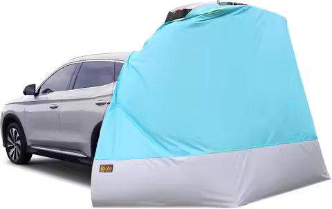 Magnetic Hatchback Privacy Tent, 30-Second Setup Lightproof Changing Room for SUVs & Vans, Turquoise