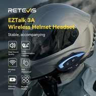 RETEVIS EZTalk 3A Motorcycle Bluetooth Intercom, IP65 Waterproof, FM Radio, Music Share, 1000m Range