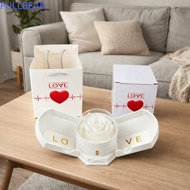 PULLBEAR Rose Drawer Packaging Box, Plastic Decorative Surprise Flower Jewelry Box, with Soap Rose R