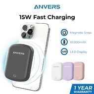Anvers Portable Power Bank 10000mAh Magnetic Powerbank Wireless Charger for iPhone 17/16/15/14/13/12
